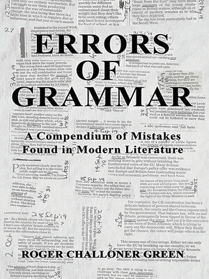 cover image of Errors of Grammar